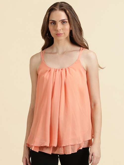 women's layered shoulder strap top - 19698961 - Standard Image - 0