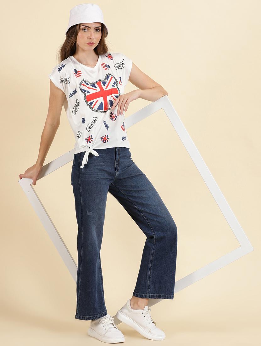 women's straight round neck top - 19698968 - Standard Image - 4