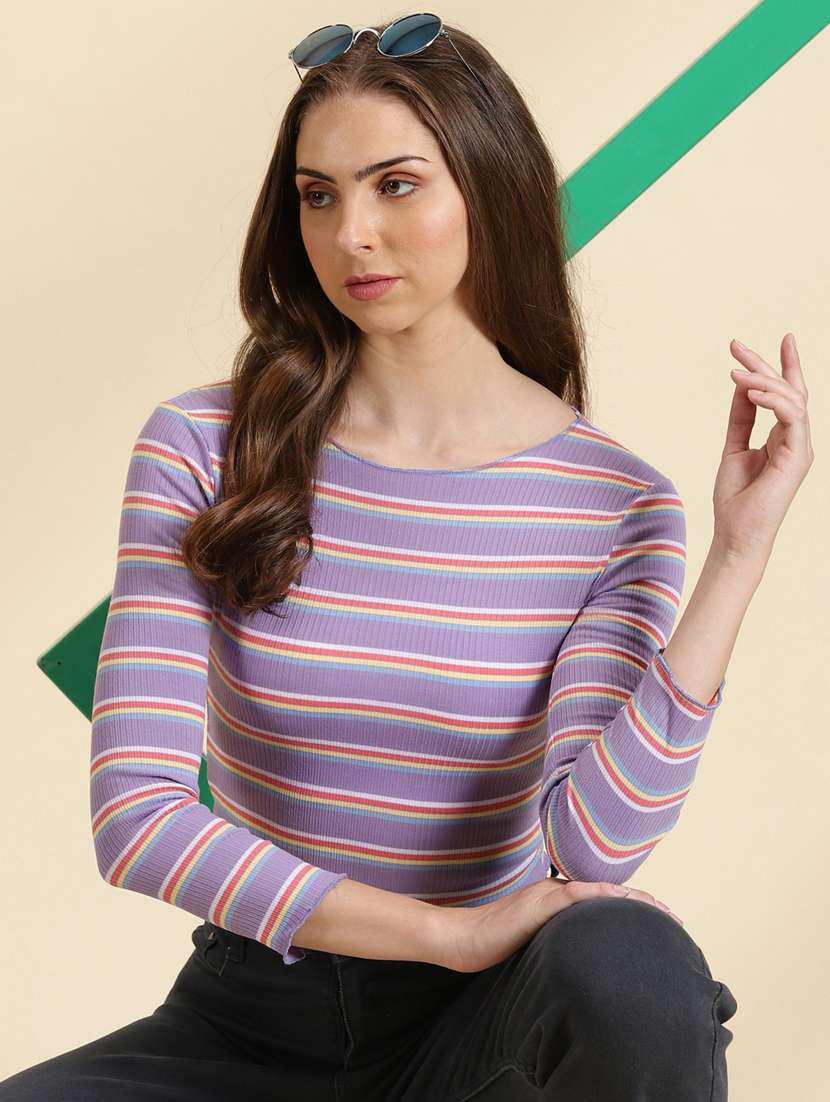 women's straight boat neck top - 19699039 - Standard Image - 1