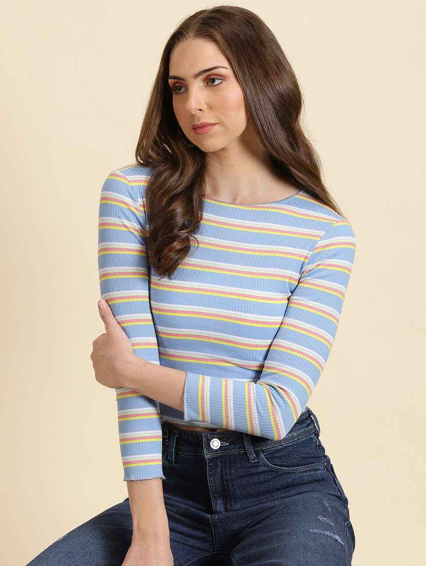 women's crop boat neck top - 19699041 -  Standard Image - 1