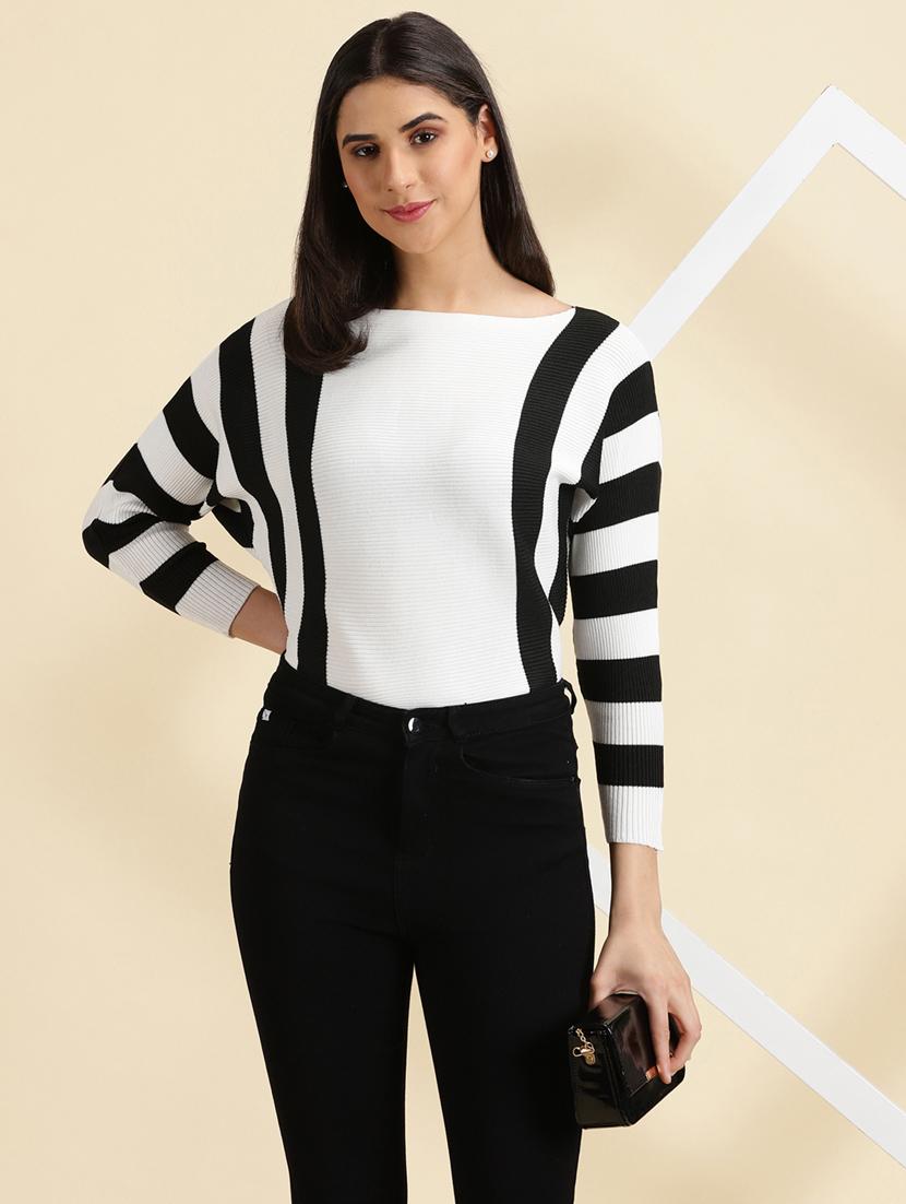 women's straight boat neck top - 19699057 - Standard Image - 1