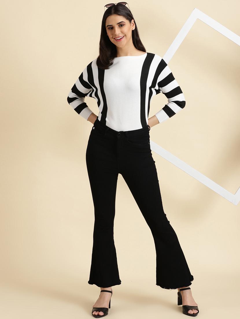 women's straight boat neck top - 19699057 - Standard Image - 4