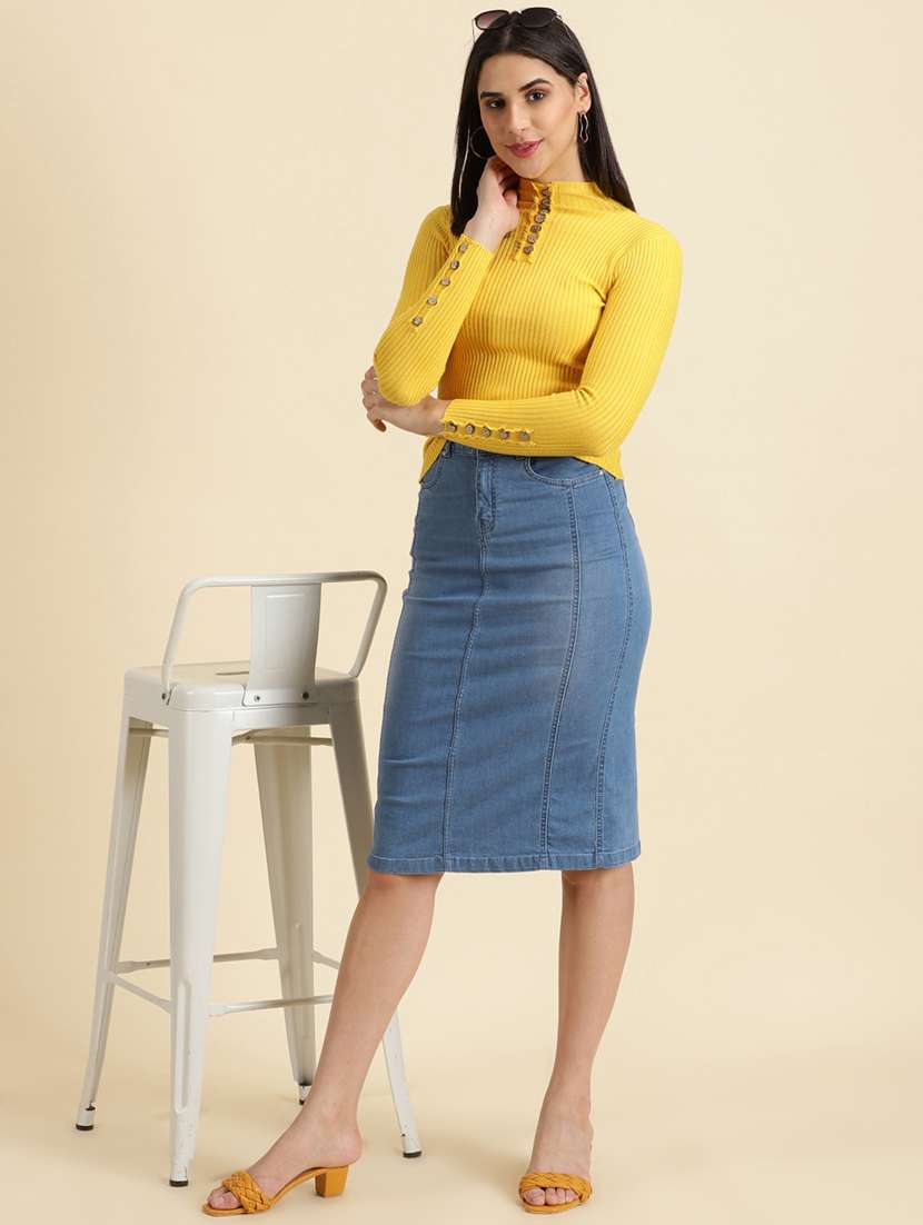 women's straight high neck top - 19699074 -  Standard Image - 4
