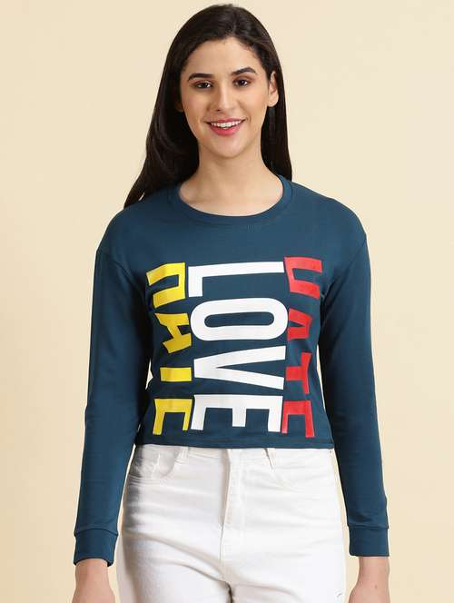 women's straight round neck top - 19699112 - Standard Image - 0