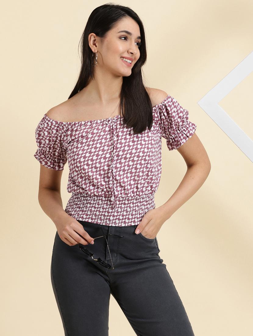 women's white off shoulder top - 19699135 - Standard Image - 1