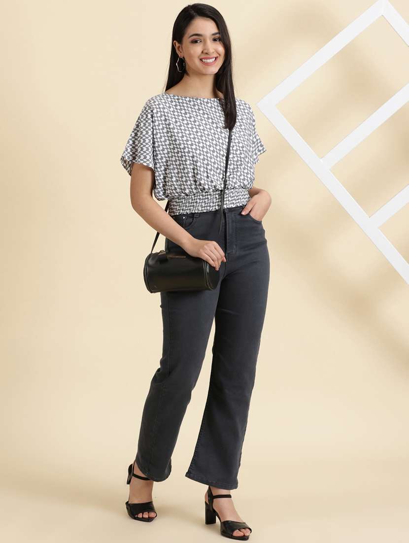 women's white boat neck top - 19699147 -  Standard Image - 4