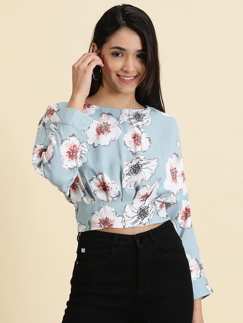 women's blouson boat neck top - 19699150 - Zoom Image - 0