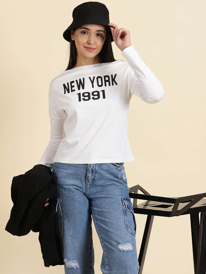 women's straight boat neck top - 19699159 -  Standard Image - 1