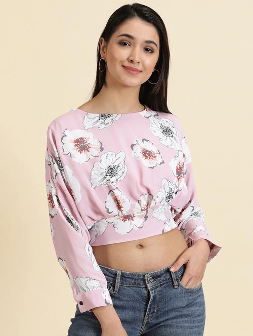 women's crop boat neck top - 19699172 -  Standard Image - 0