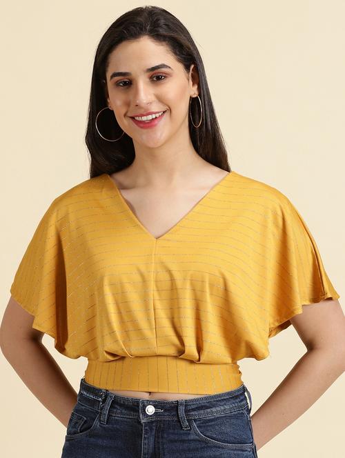 women's blouson v neck top - 19699176 -  Standard Image - 0