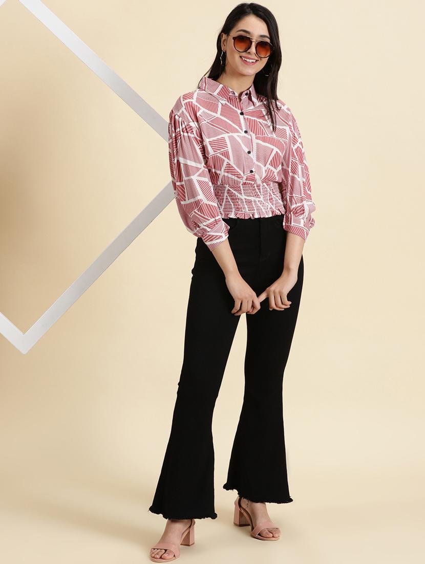 women's straight collared top - 19699179 - Standard Image - 4