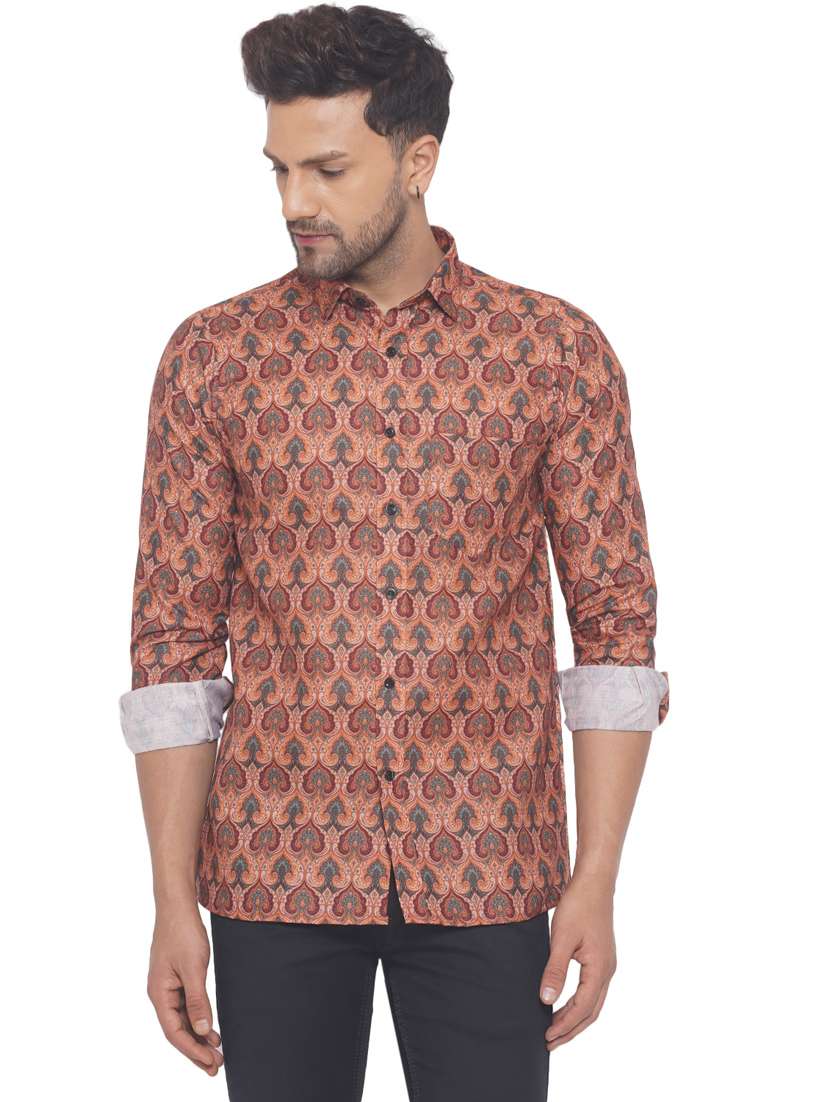 mens printed casual shirt