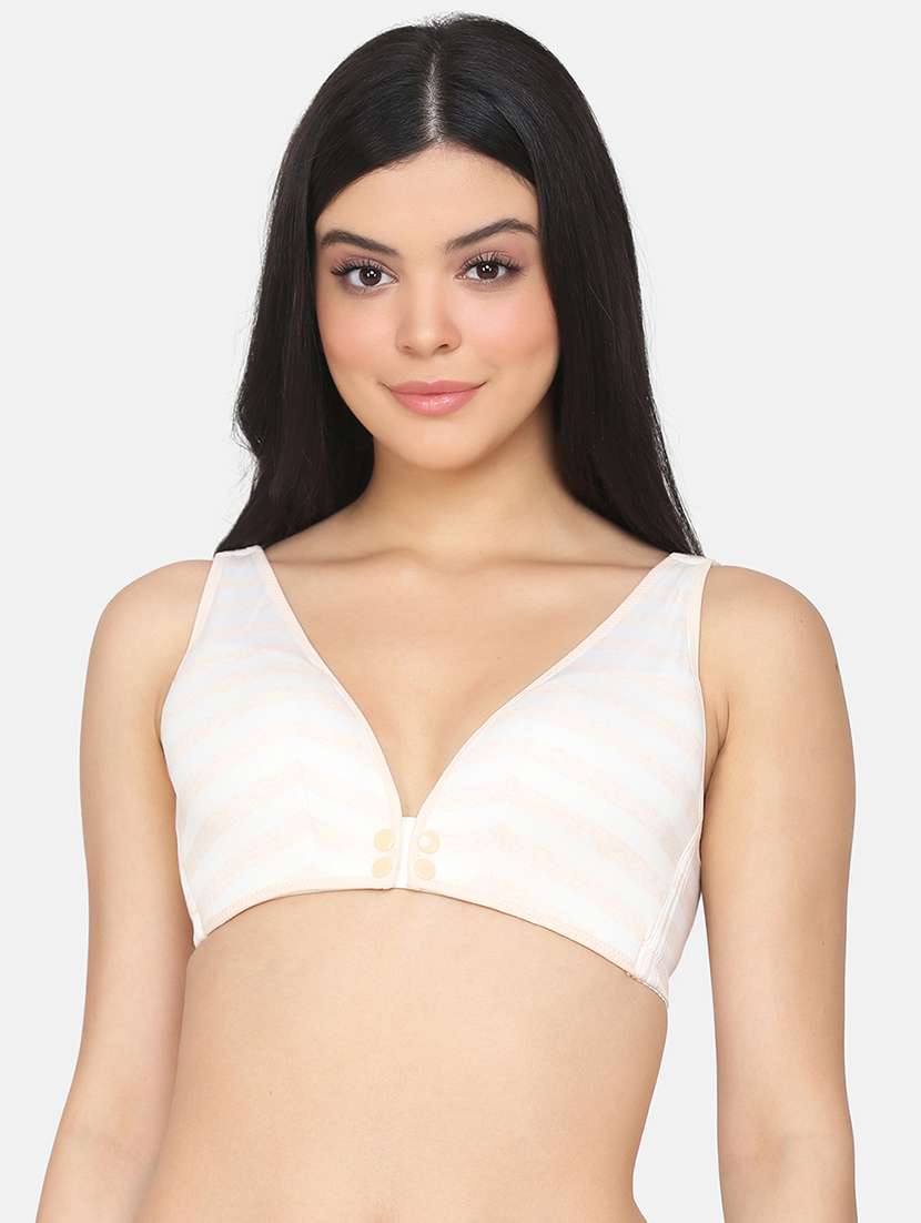 beige nylon maternitynursing bra