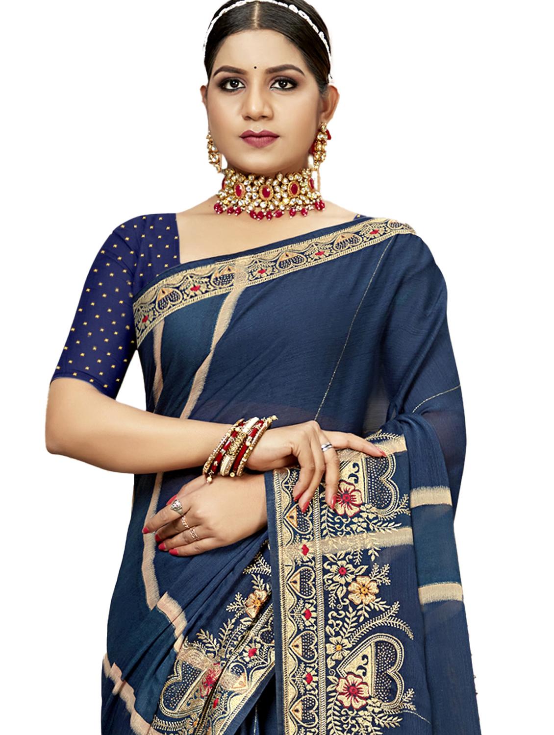 self designed woven saree with blouse - 19700109 -  Standard Image - 1