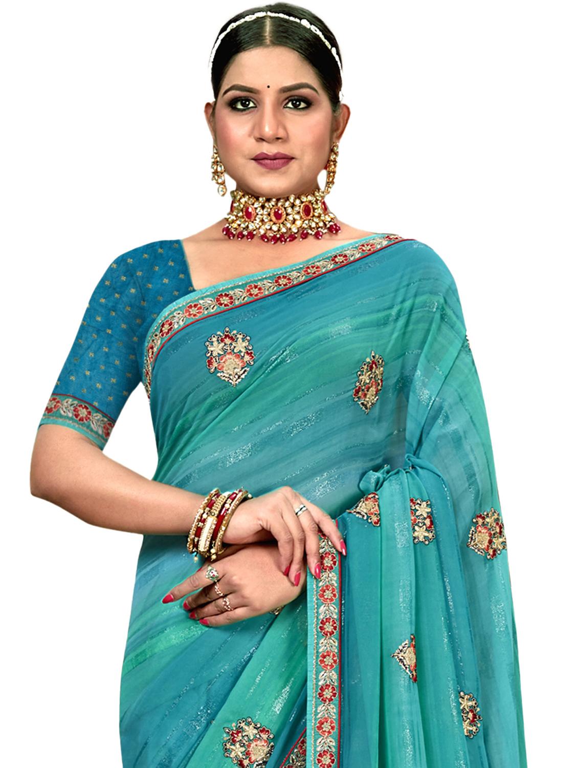 self designed woven saree with blouse - 19700130 - Standard Image - 1