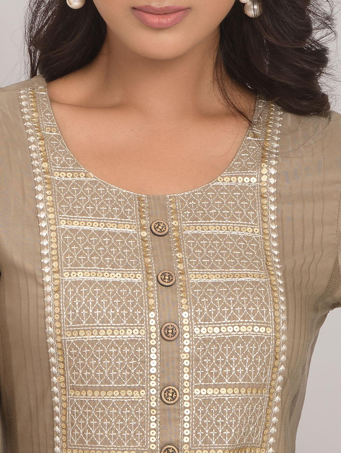 women embroidered kurta dupatta set - 19700163 - Standard Image - 4