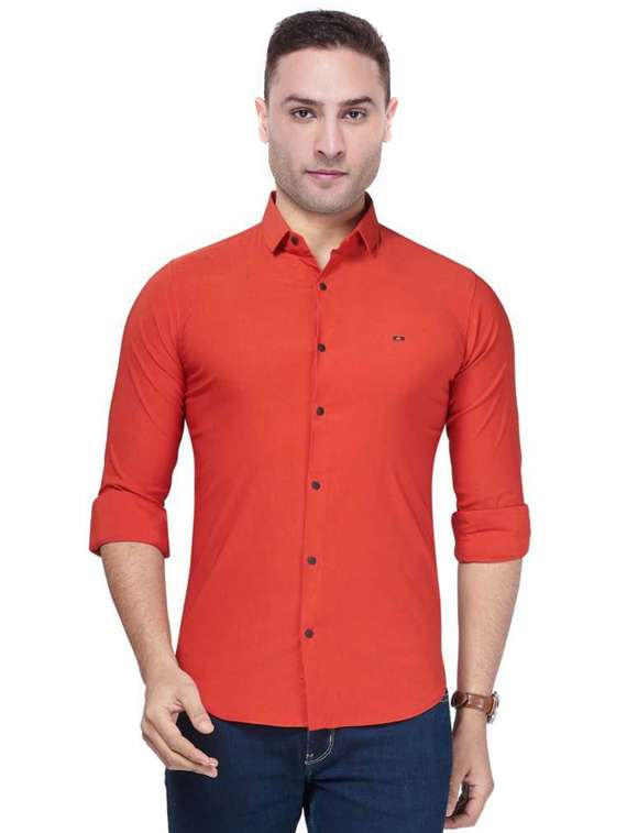 mens solid casual shirt - 19700425 -  Zoom Image - 0