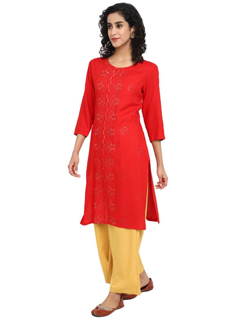 women's straight kurta - 19700723 -  Standard Image - 1