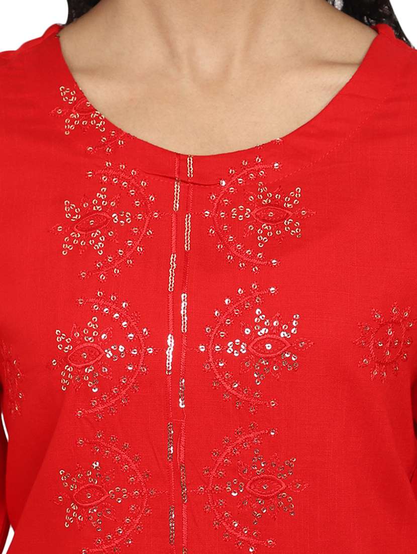 women's straight kurta - 19700723 -  Standard Image - 4