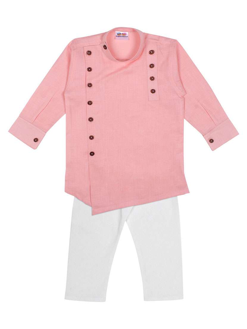 boys solid kurta set