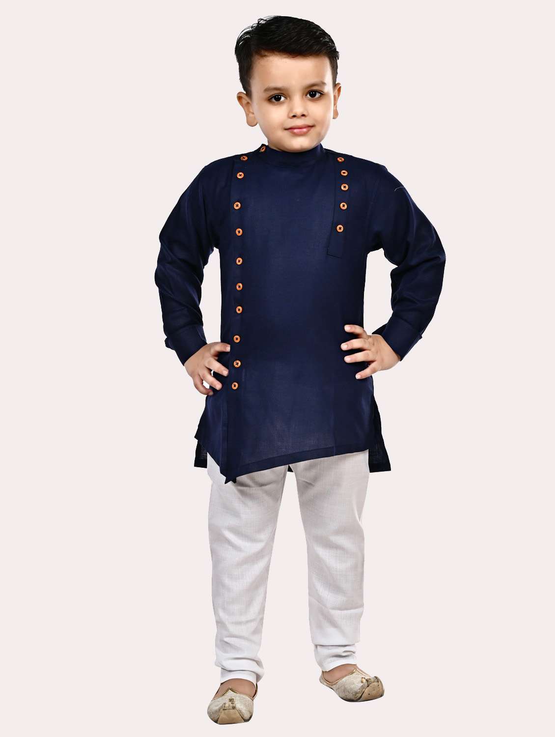 boys solid kurta set