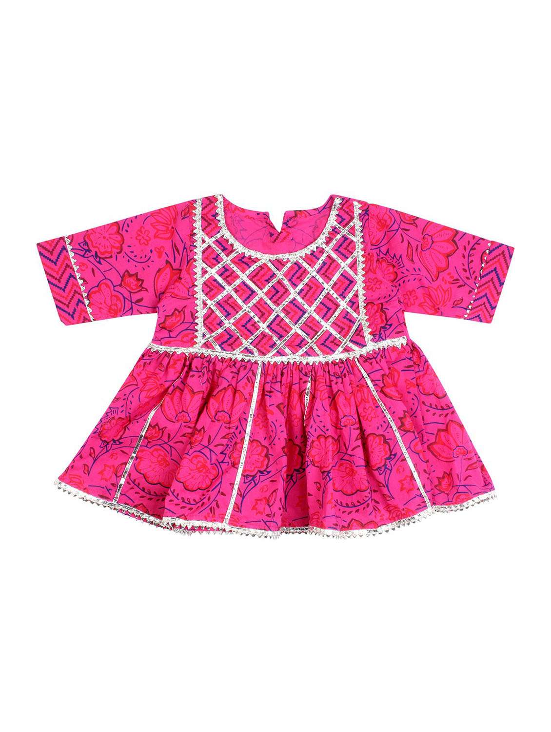 pink printed kurta sharara set - 19701266 -  Standard Image - 1