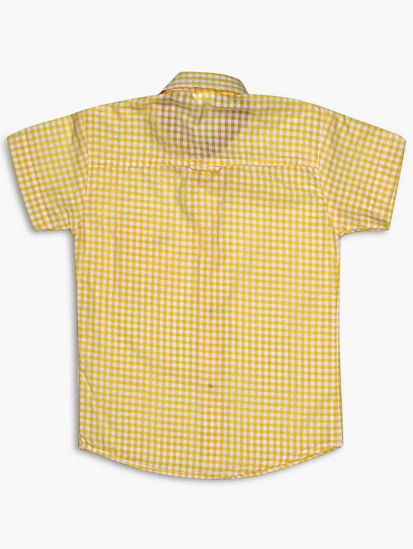 boys yellow check shirt - 19701317 - Standard Image - 1