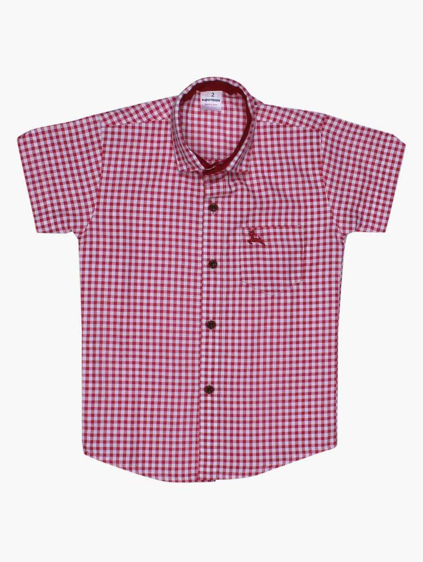 boys red check shirt - 19701319 - Zoom Image - 0