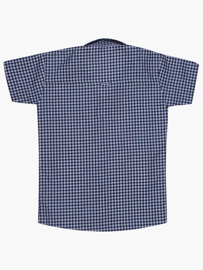 boys navy blue check shirt - 19701322 -  Standard Image - 1