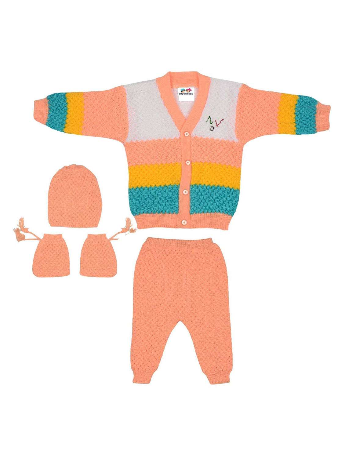 boys color block full length set with cap