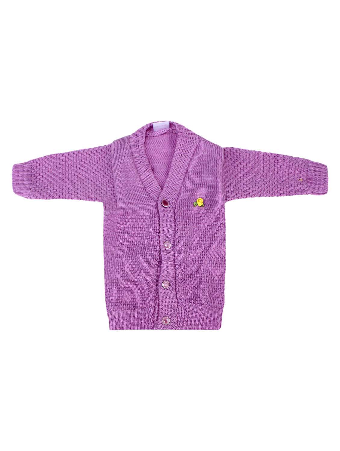 boy purple cardigan with cap and socks set - 19701359 -  Standard Image - 1