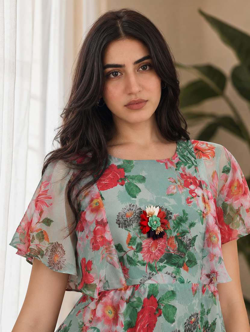 women's fit & flare floral dress - 19701792 -  Standard Image - 1