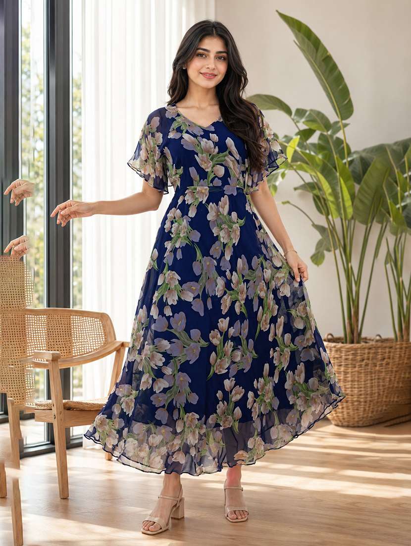 women's fit & flare floral dress