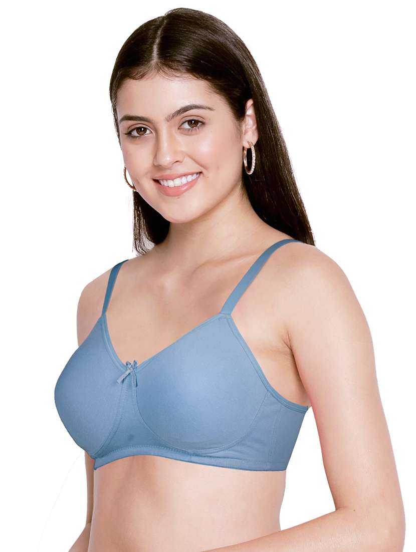 blue cotton blend tshirt bra - 19707006 -  Standard Image - 1