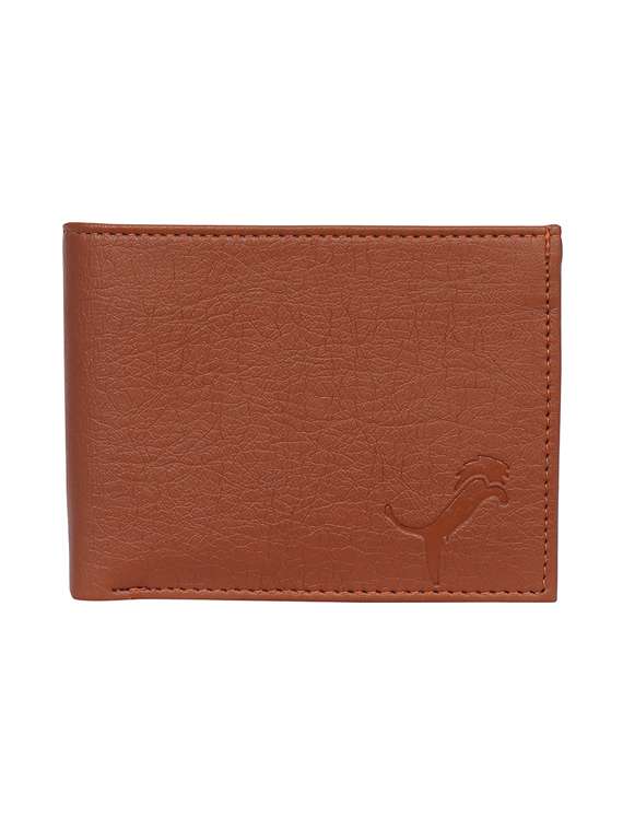 tan leatherette wallet