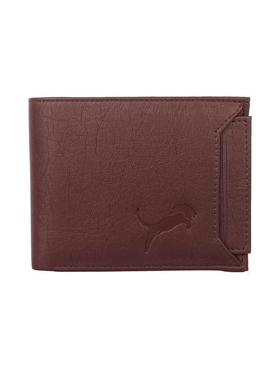 brown leatherette wallet