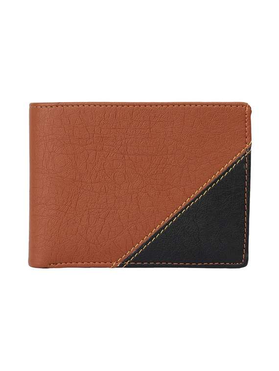 tan leatherette wallet