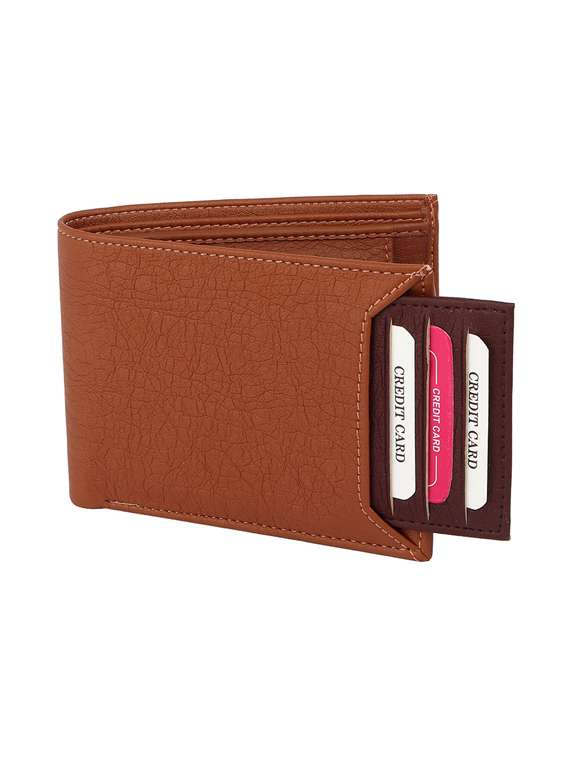tan leatherette wallet