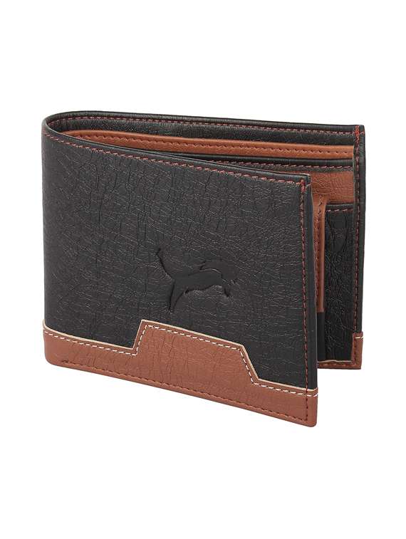 blackbrown leatherette wallet