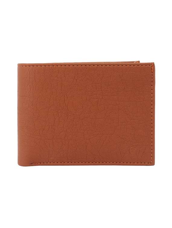tan leatherette wallet