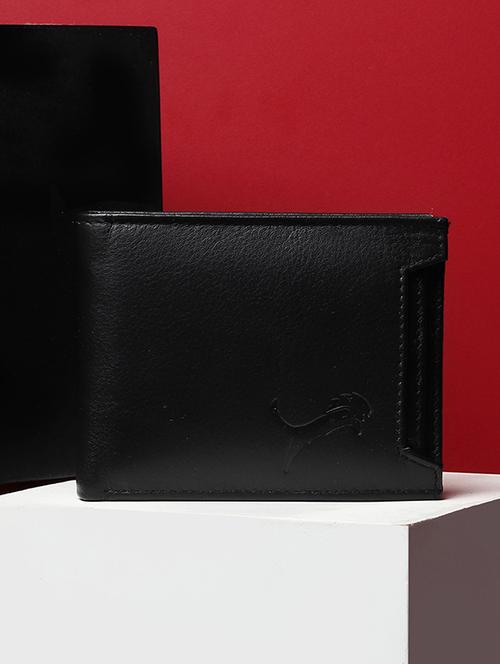 black genuine leather wallet - 19707840 -  Standard Image - 0