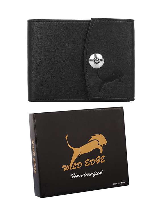 black leatherette wallet - 19707861 -  Standard Image - 4