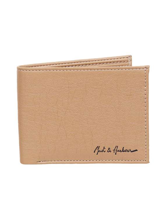 beige leatherette wallet
