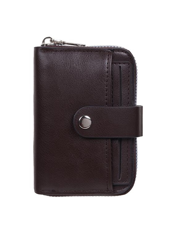 brown leatherette wallet - 19707951 -  Zoom Image - 0