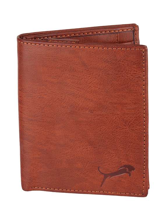 tan genuine leather wallet