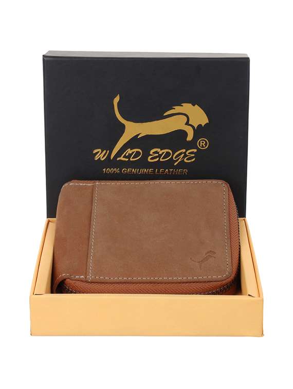 brown genuine leather wallet