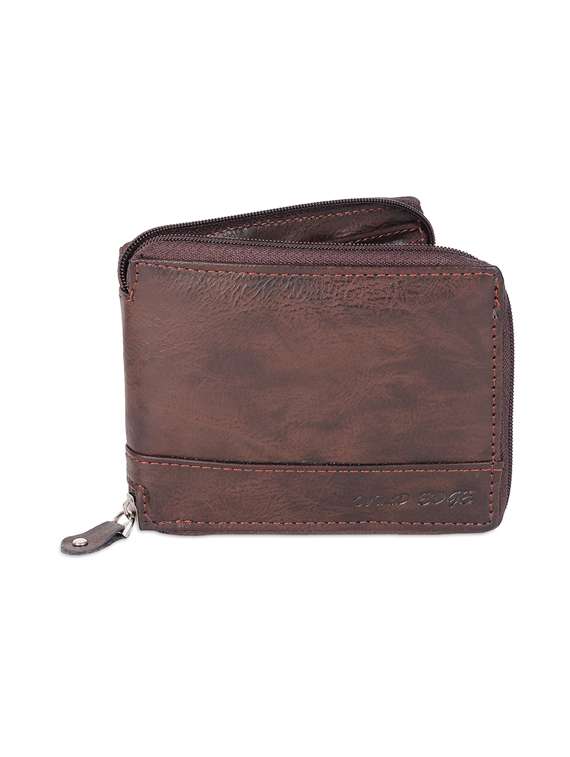 brown genuine leather wallet