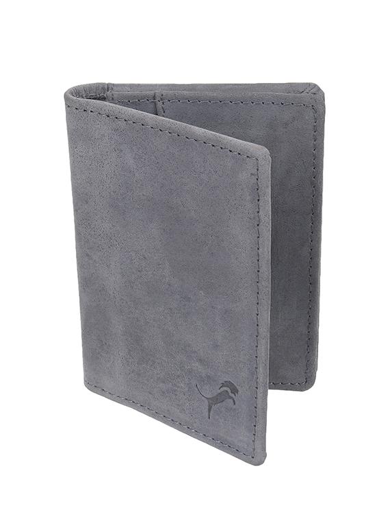 grey genuine leather wallet - 19707976 -  Zoom Image - 0