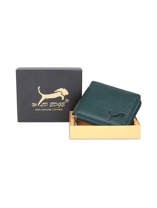 green genuine leather wallet - 19707986 - Standard Image - 0