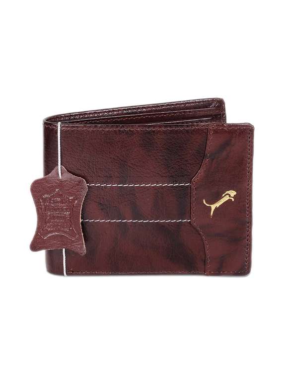 brown genuine leather wallet